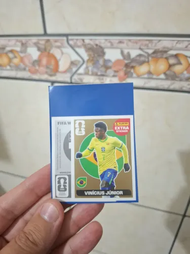 Extra Sticker Vinícius Junior Gold (Dourada) - Copa do Mundo 2026