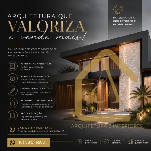 ARQUITETURA QUE VALORIZA E VENDE MAIS