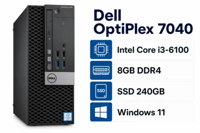 Computador CPU DELL Optiplex 7040 I3 6100 / 8gb memória DDR4 / ssd 240 / garantia