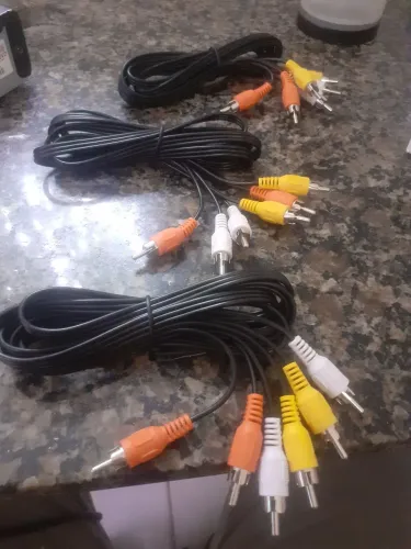 Cabo fio Rca 3 Via áudio som vídeo.. para todos os tipos de aparelhos