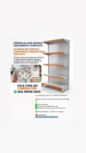 Oferta ! Gôndola novas mercearia ferragista 
