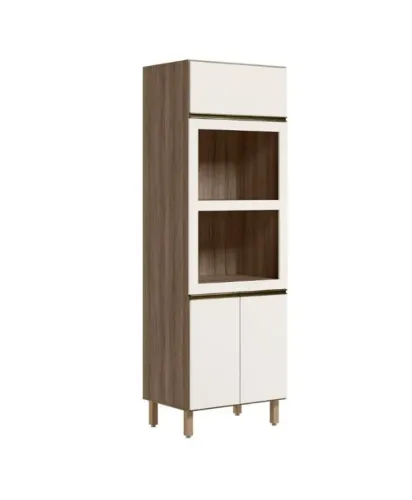 Paneleiro Torre Kali 16866 Carvalho Tok/Off White (Dividimos Em Até 10x Sem Juros)