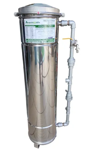 Filtro Central Aço Inox 304 - (CARCAÇA) - 1000l/h - marca Aquamais