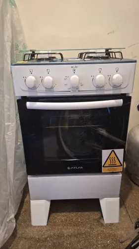 Fogão manual 4 bocas (Forno 50L ) Milão Atlas<br>Cor Branco
