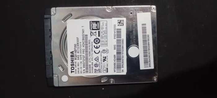 Hd Toshiba 500gb para notebook e Pc