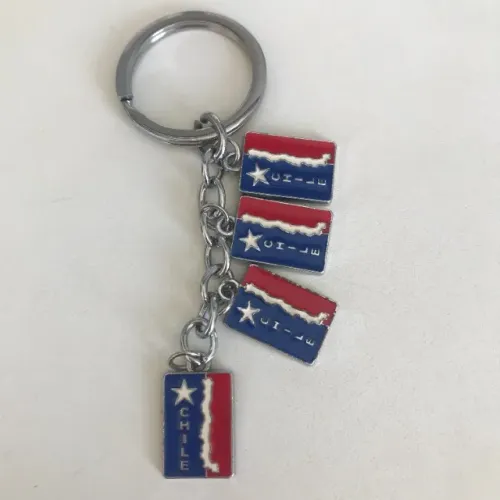 Chaveiro Souvenir Com A Bandeiro Do Chile