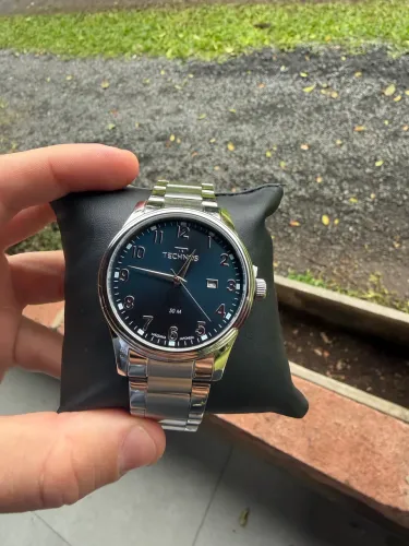 Relógio Technos fundo azul masculino NOVO e original lacrado