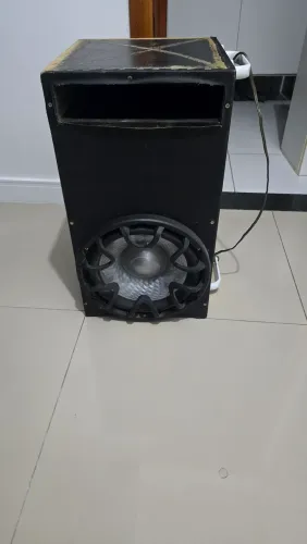 Caixa Sub Com Alto Falante 12'' Bravox Bobina Dupla 500 w Novo Mias Caixa selada 15mm