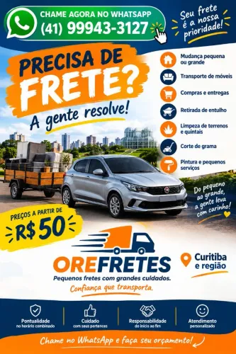 Pequenos Fretes em Curitiba e Região | OREFRETES