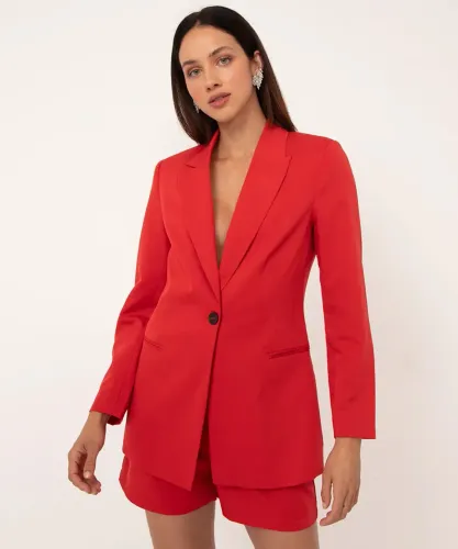 Blazer vermelho alongado P