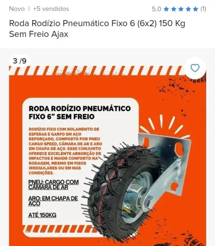 Rodanas fixas de borracha moldada
