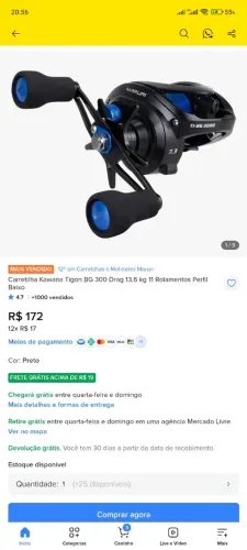 Carretilha kawana tigon ti-bg3000