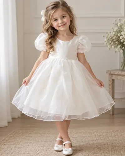 Vestido branco daminha/casamento/festa bem branquinho