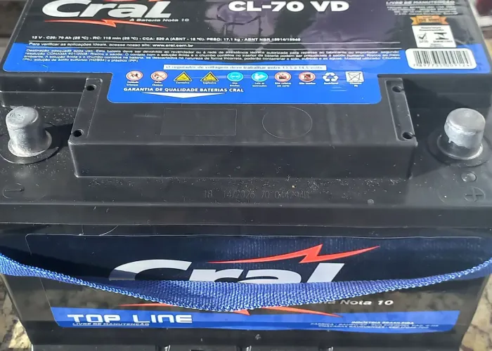 Bateria Nova Cral 70Ah. Oportunidade Única!!!