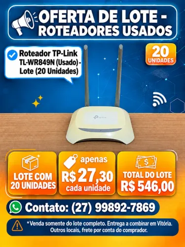 Roteador TP-Link TL-WR849N (Usado) - Lote (20 unidades)