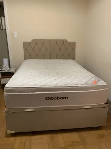 cama casal + box baú + cabeceira