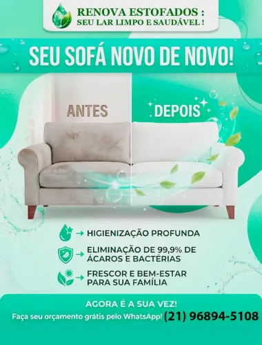 Limpeza de sofás e colchões (estofados)