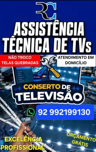 ASSISTÊNCIA TÉCNICA TVS LG, SAMSUNG, AOC, TCL, ENTRE OUTRAS MARCAS