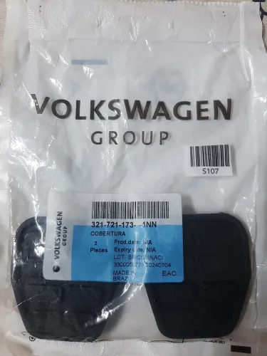 Jogo 3 Capas Pedal Gol Parati Saveiro Voyage Santana GL GLS GTS GTI GT Original Volkswagen