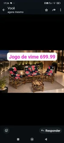 Sofá de vime a pronta entrega