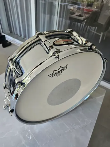 Caixa Pearl Reference Series Steel 14x5 - Impecável