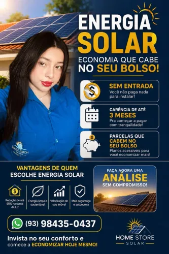 Placa solar sem entrada!