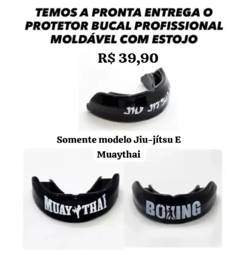 Protetor Bucal Muaythai, Jiu Jitsu, Boxe Com Estojo Profissional