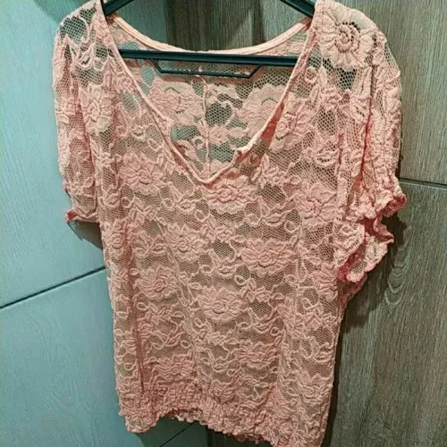Blusa feminina de renda brechó desapego usada tamanho GG VESTE 42 até 44