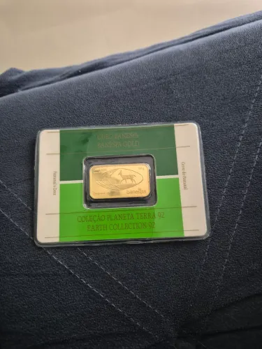 Barra de ouro banespa 20g ouro puro