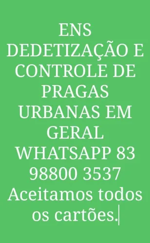 E.N.S DEDETIZAÇÃO E CONTROLE DE PRAGAS URBANAS 