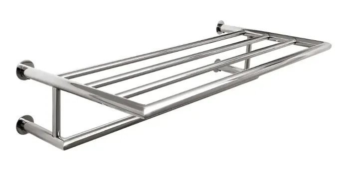 Toalheiro Rack Hotel Inox 60 cm - Ideal para Banheiro / Pousada