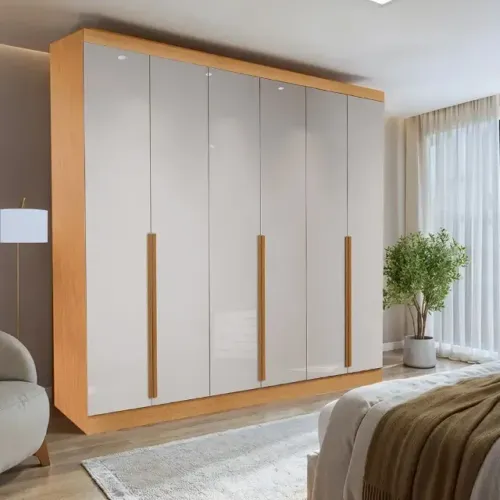Guarda Roupa Casal 6 Portas 6 Gavetas Creta