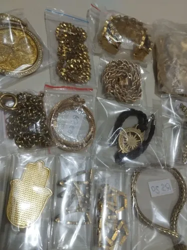 Jóias, prata, folheado a ouro, aço, bijuteria Oportunidade