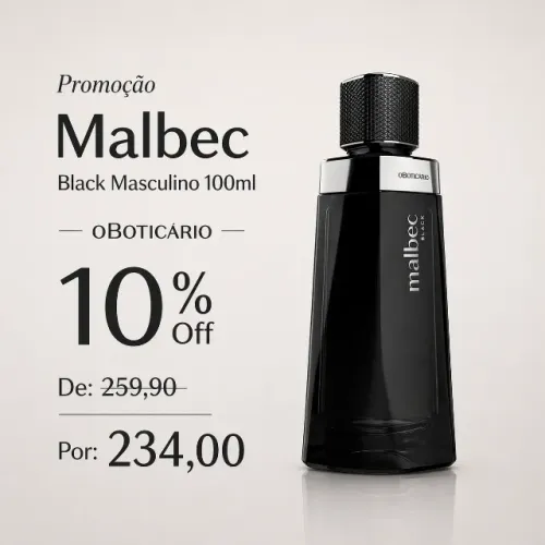 Malbec Black 100ml 10 Off Boticário Perfume 