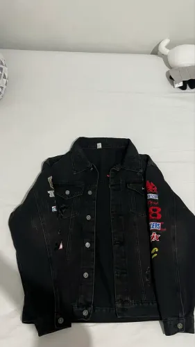 Jaqueta Jeans Preta - Tamanho M