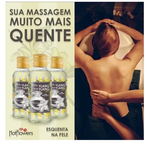 Óleo De Massagem Ylang Ylang - Esquenta Na Pele Hot Flowers