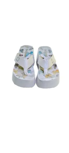 Kit 2 Chinelos Plataforma feminino da Djean com Detalhes Borboleta Tamanho 36