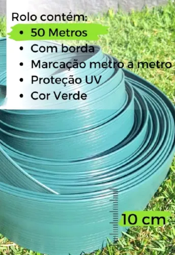 Protetor de grade PVC verde, 50 metros