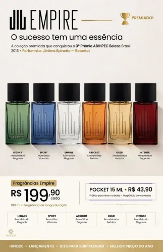 Empire Club 1988 Hinode 100ml | A Fragrância do Homem Sofisticado