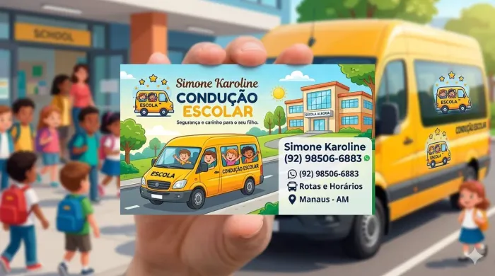 Condução escolar, trabalho e faculdade 