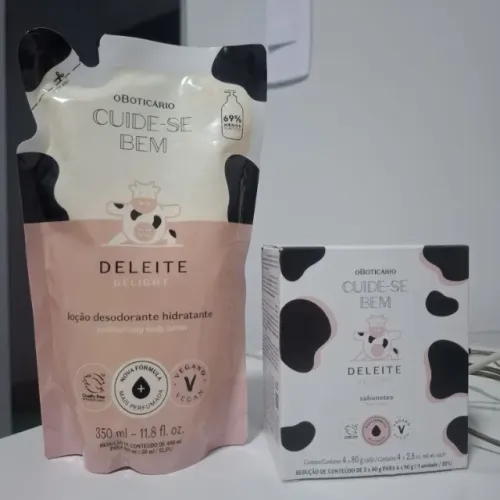 Kit Cuide-se Bem Deleite O Boticário | Sabonetes + Refil Hidratante