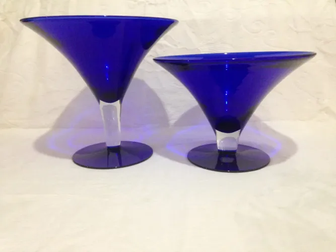 Centro de mesa azul murano - vintage 