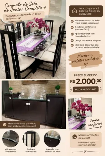 Mesa de jantar +Buffet
