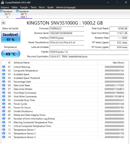 SSD Kingston NV3 1TB