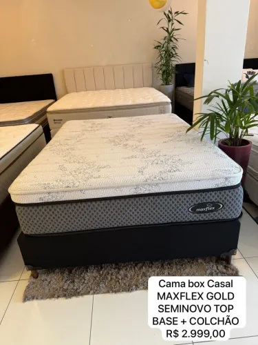 Cama Box Casal MAXFLEX GOLD SEMINOVO - ENTREGAMOS