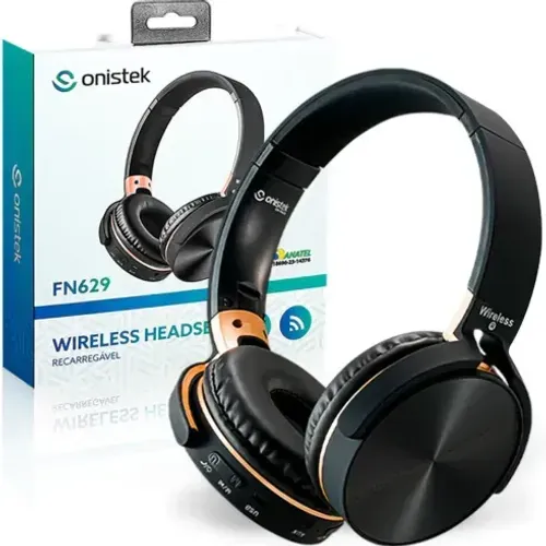 Headphone Bluetooth Onistek ON-FN629 BT 5.0 - Autonomia 14H - Alcance 10M - WZetta