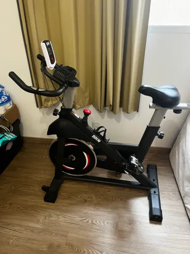 Bicicleta Ergométrica Para Spinning Mecânica 8kg Odin Fit Cor Preto/Vermelho