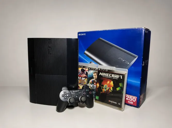 PS3 SUPER SLIM DESBLOQUEADO HEN, ESTADO DE NOVO