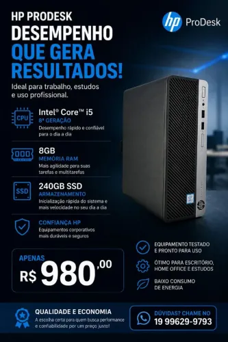 HP Prodesk i5 8gb SSD