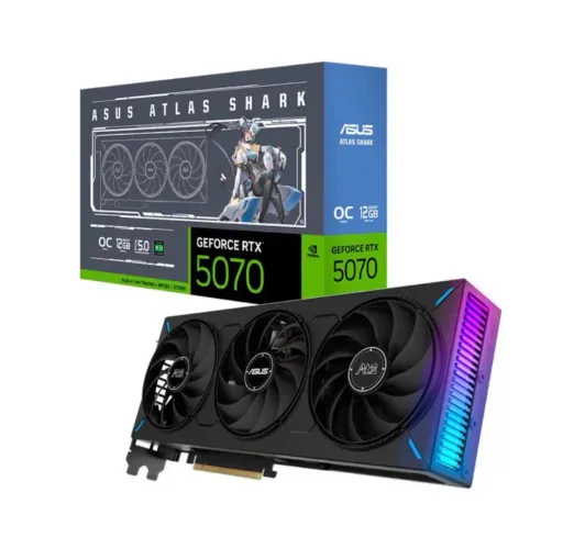 Placa de Video Asus GeForce RTX 5070 ATS RGB OC 12GB GDDR7, 192-bit